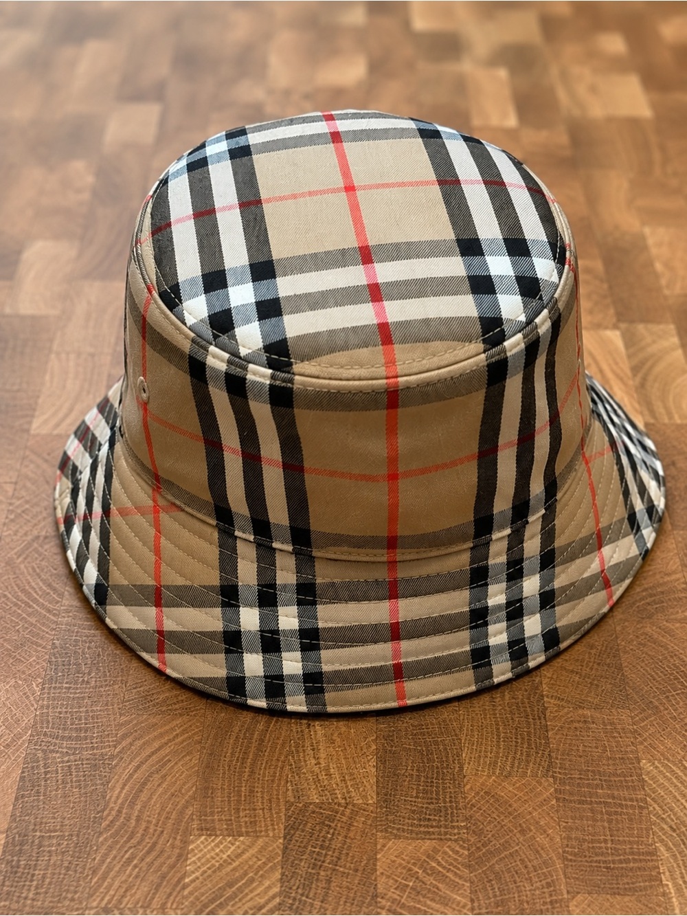 Burberry Kids Vintage Check Bucket Hat Beige Nova Check 4Y-6Y